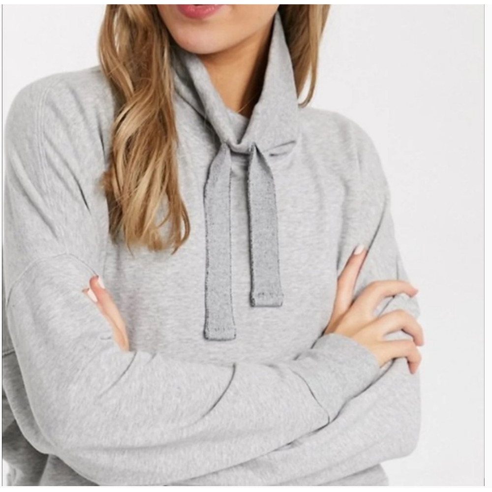 Free People Movement Lara Pullover Heather Gray Funnel Neck Size Large NWT - Picture 16 of 16